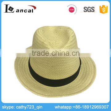 Lancai-OEM experience unique design custom elegant paper straw fedora hat manufacturers