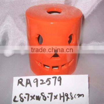 hand made ceramic tealight candle holder for halloween supply