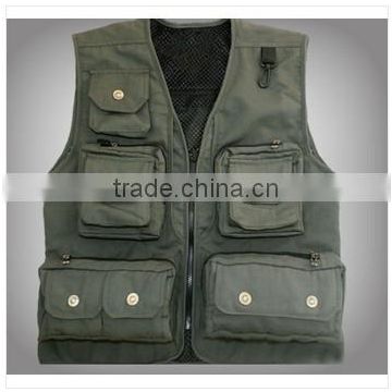 New outdoor travel vest multi pocket waterproof Vest for mens
