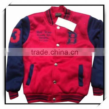 factory price fashion heavy fleece baseball jacket