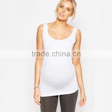Plain white maternity tank cheap wholesale maternity clothes