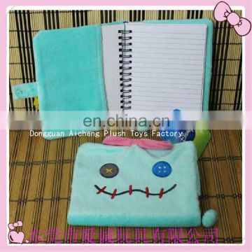 Custom lovely plush & stuffed notebook cover