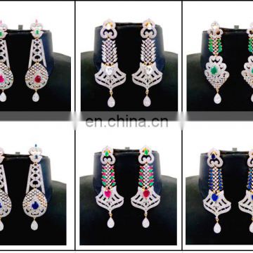CZ Dangle earrings / Wholesale american diamond earrings / Party wear dangle earring / CZ Earrings