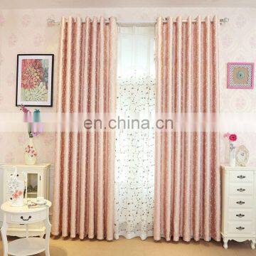 Fancy floral bedroom design jacquard bedroom pink curtains