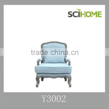 classical furniture solid wood frame single seat sofa armchair