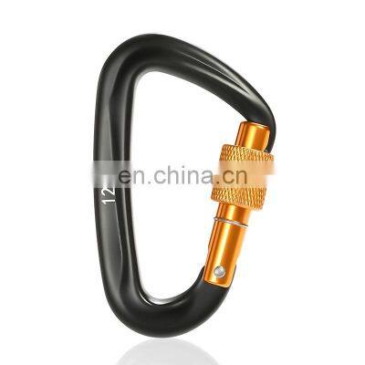 JRSGS Hiking Outdoor Small Safety Snap Hook Clip Customized logo Screw Locking Aluminum Alloy Carabiner S7801B