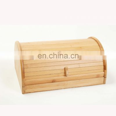 Bamboo Bread Box Creative Design Eco Friendly Natural Double Bamboo Storage Box Pantry Organizer Kitchen & Tabletop