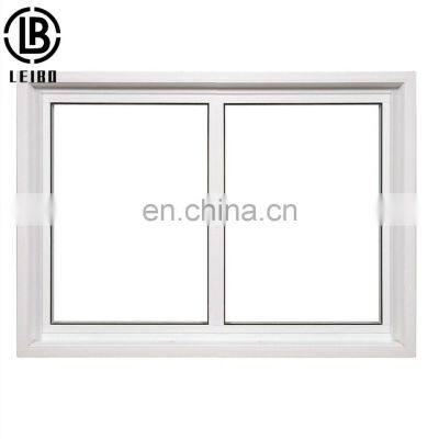 LEIBO new custom cheap upvc pvc vinyl insulation double glazed sliding window