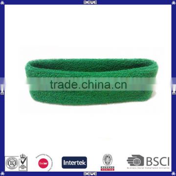Unisex stretch cotton green sport headband