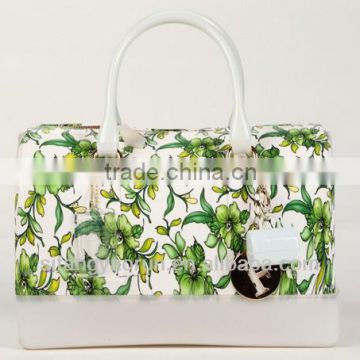 Latest fashionable flower bags/pvc handbags for lady