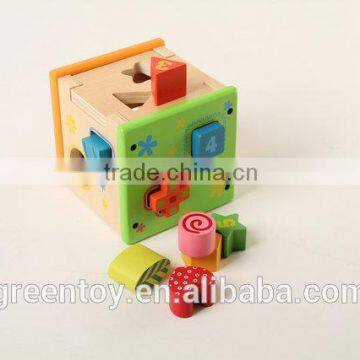 Wooden educational toy wood block with numbers