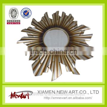 Indoor Golden Color white box packing metal frame mirror