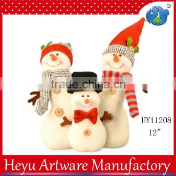 2015 Hot sale christmas ornaments, 3pcs christmas snowman charming christmas dolls