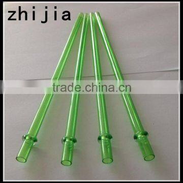 Clear plastic red drinking straws