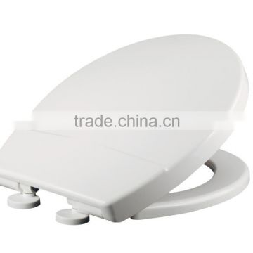 Universal shape WC toilet seat cover with soft close and quick release for bathroom