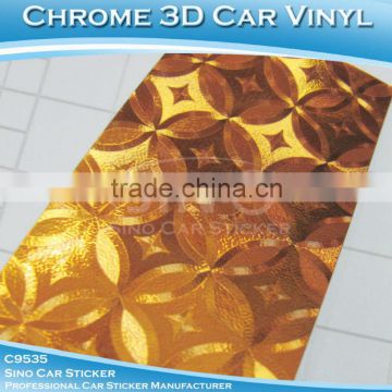 Chrome Gold Copper Cash Car Wrapping Film Air Free 1.52x30m