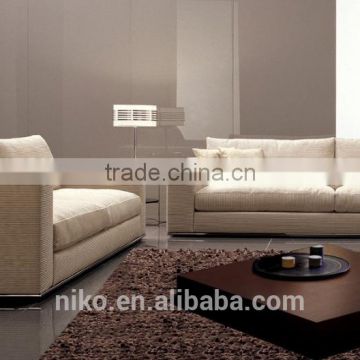 New Collection Urban life Corner Sofa high quality cotton and linen fabric solid wood legs feather sofa set