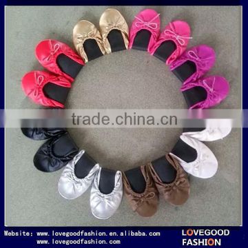 2015 New Arrival Factory Outlet Promotional Cheap Women Folding Flat Shoes                        
                                                Quality Choice