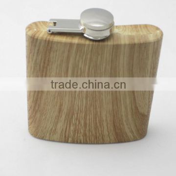 water transfer series--- special wood grain hip flask