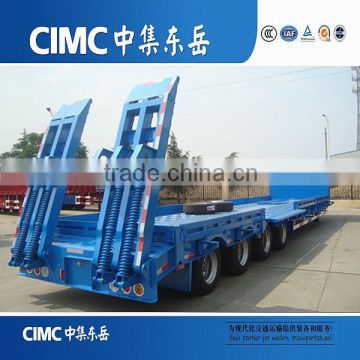 CIMC Triangle Tyre/Tire Low Bed Semi Trailer/Low Bed Trailer 100 Ton