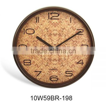 10 inch exclusive handmade wall hanging wood craft clock(10W59BR-198)
