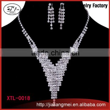 Fashion rhinestone jewelry sets,necklace and earrings
