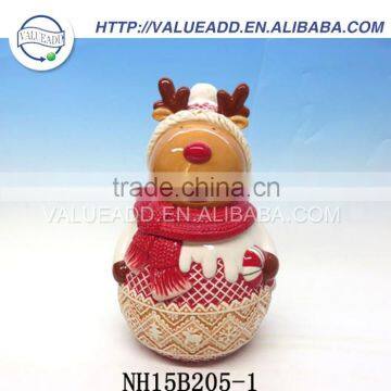 Best selling christmas ceramic kitchen canister factory supply