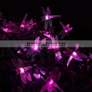 30 Pink LED Solar Dragonfly Lights