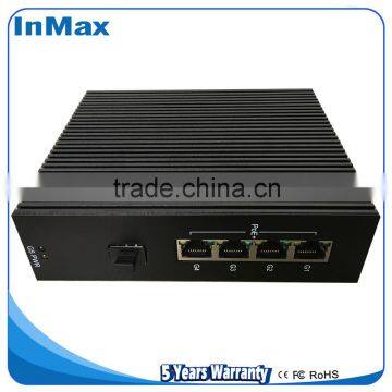 5 years warranty Full Gigabit Unmanaged 5 ports PoE Industrial Ethernet Switches P505A