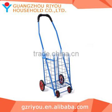 Folding Style Steel Wire Mesh and Spray Plated Surface Handling Shopping Trolleys & Carts