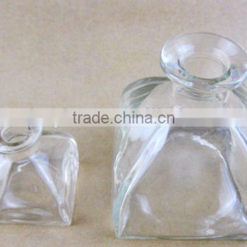 square bottom clear glass jar
