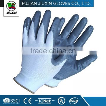 Blue cheap recycled cotton lined industrial latex gloves