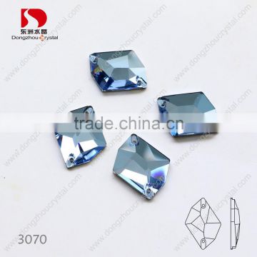 Colors k5 crystal sew on facets square stones,special rhinestones made in China