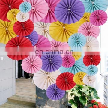 DIY Pinwheel Birthday Party Various of Single Flower Paper Fan Wedding Decoration