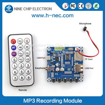 Music speaker MP3 play module recording sound chip with usb