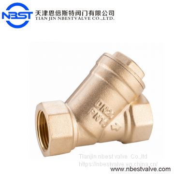 DN32 Forged Male Female Water Filter Brass Y Strainer Valve