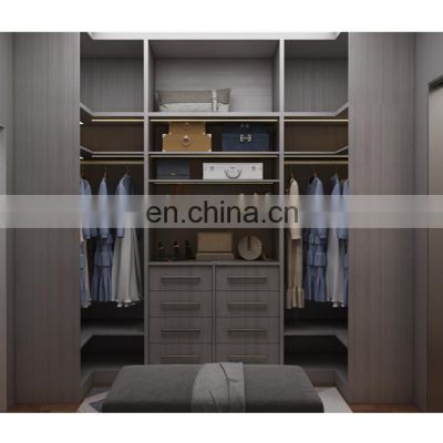 New Custom Modern Mirrored Wardrobe Sliding Door Walk In Closet For Bedroom Furniture Set In Prefab House
