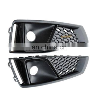 RS4 fog light grill for Audi A4 Original car Sports Edition ABS glossy black car fog honeycomb mesh grille 2017+
