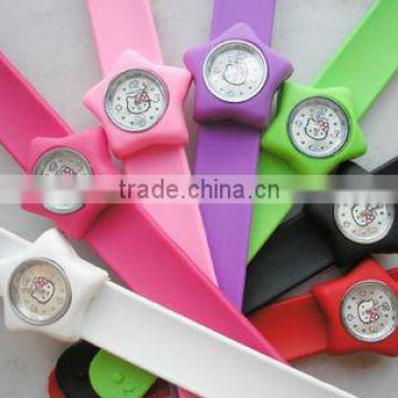Kids silicon slap watches with 7 colors