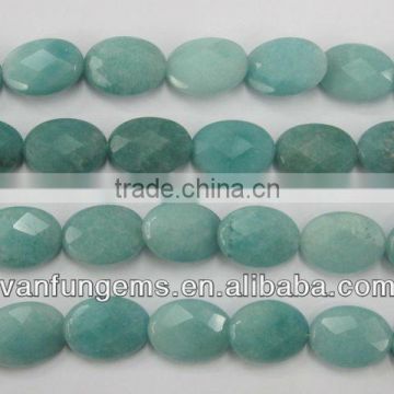 Amazonite Agate faceted oval