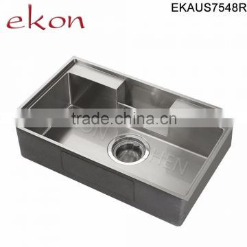 Factory Wholesale Price Handmade Undermount Stainless Steel Sink Single Bowl