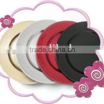pp charger plate with rim