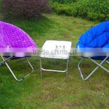 Fashionable folding portable soft moon chair