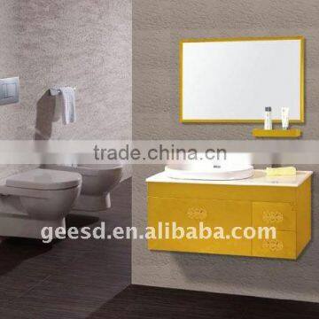 newest design golden stainless steel bathroom cabinet GD1002