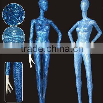 Covered Blue Diamonds Full-Body Female Mannequin