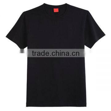 Fashionable breathable black stretch cotton t shirt