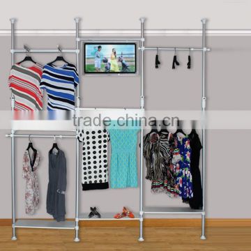 huohua no need to open any hole on the wall telescopic 2-3.5m ceiling clothes dryer rack