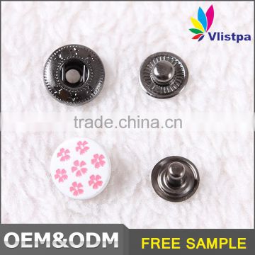Fashion custom size metal magnetic nickel-Free Washable round No Hole Screw jean button