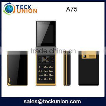 A75 2.4inch 2g feature flip phone dual sim support FM,whatsapp function cellular