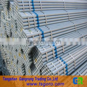 hebei low carbon or mild steel welded zinc coated pipe size from tangshan